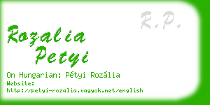 rozalia petyi business card